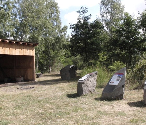 Basaltstenen met afdak