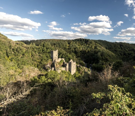 Vue sur les châteaux de Manderscheid, © Rheinland-Pfalz Tourismus GmbH, Dominik Ketz