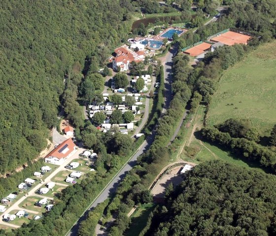 Aerial view of Camping In der Enz, © Felsenland Südeifel Tourismus