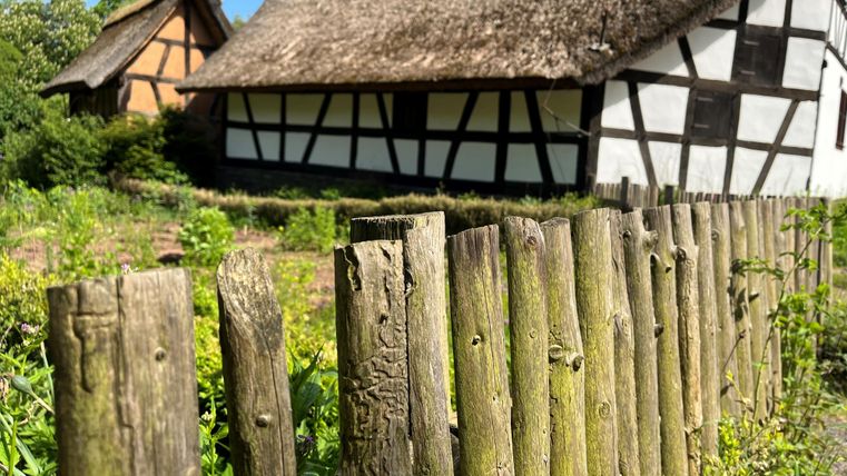 Vakwerkhuis in het openluchtmuseum