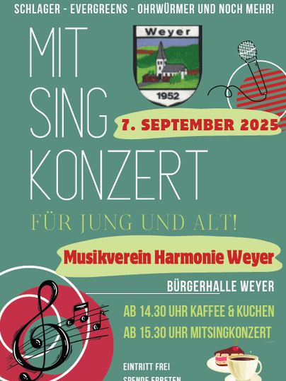 Poster for the sing-along concert