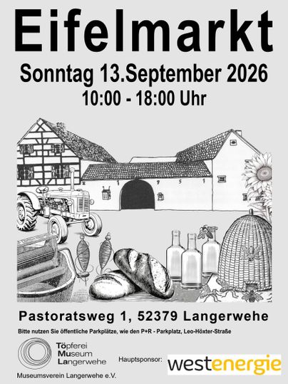 Plakat Eifelmarkt im und um das Töpfereimuseum
