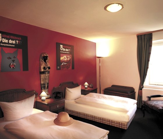 Drie vraagtekens plat, © © Bermond Mediadesign - Krimihotel