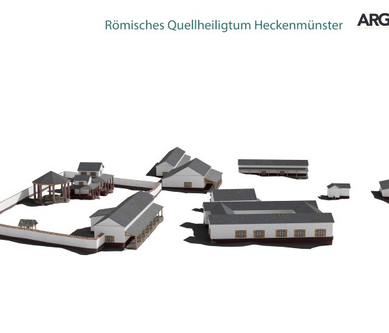 Modèle du sanctuaire de la source de Heckenmünster, © ARGO - Augmented Archaeology (Universität Trier)
