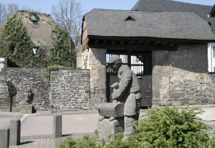 Sculpture de tailleur de pierre au Florinshof, © VG Mendig/Neideck