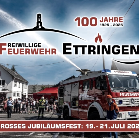 Plakat 100 Jahre FFW Ettringen, © FFW Ettringen