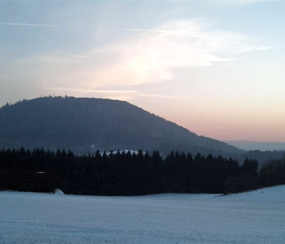 Hochsimmer bij zonsondergang in de winter