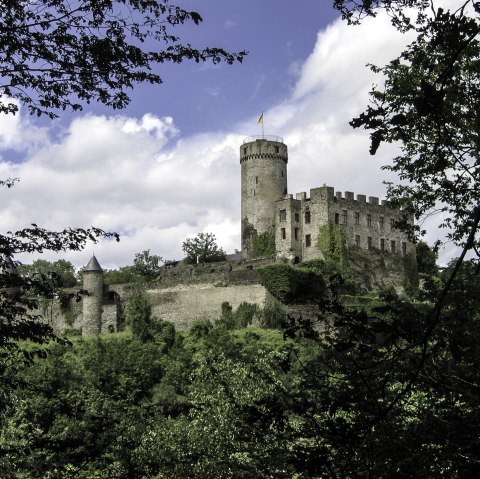 Vue de rêve sur le château médiéval de Pyrmont, © Winfried Lenz