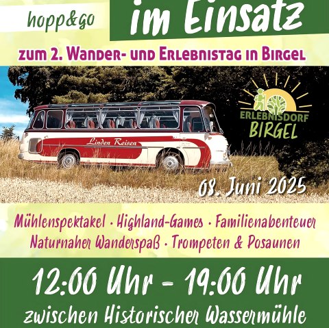 Plakat-Oldtimerbus, © www.erlebnisdorf-birgel.de, Heike Spohr