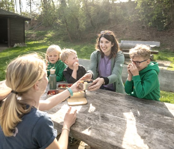 Mertloich water playground on the Maifeld cycle path, © Eifel Tourismus GmbH, Dominik Ketz