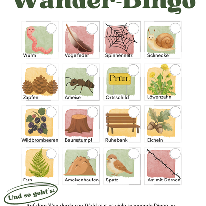 Play arch for hiking bingo