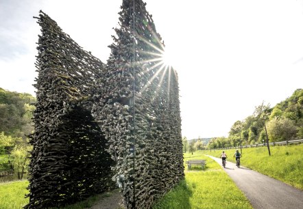Porte du vin sur la piste cyclable de la Sauer, © Eifel Tourismus GmbH, Dominik Ketz