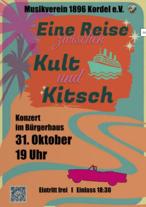 Ein Konzert zum 200-jährigen Jubiläum der Loreley findet am 9. November 2024 in Kordel statt. Verschiedene Künstler interpretieren Vertonungen eines Gedichts von Heinrich Heine.