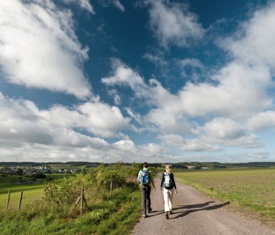 Profiter de la vue lors d'une randonnée sur le sentier des maars, © Eifel Tourismus GmbH - D. Ketz