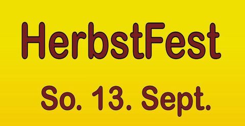 A colorful poster for the autumn festival. The date is Sunday, September 13.