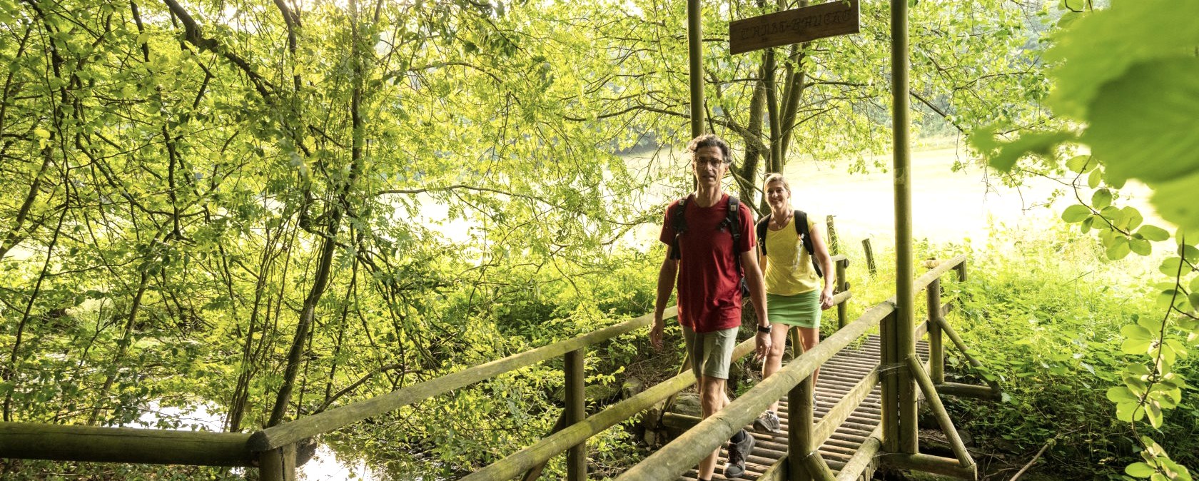 Sentier du ruisseau dans le NaturWanderPark delux, Ernst-Brücke sur l'Alfbach, © Eifel Tourismus GmbH, D. Ketz