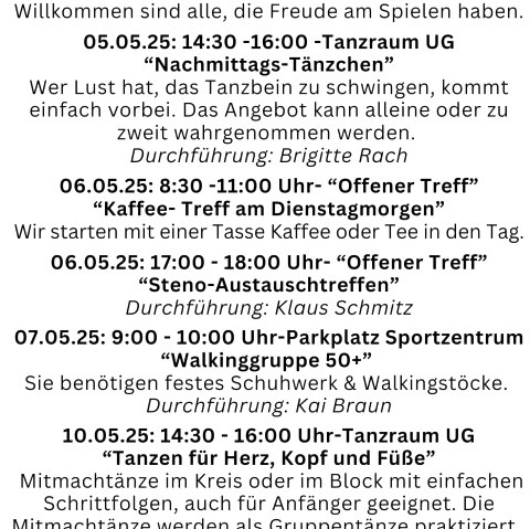 Veranstaltung 05.-10.05.25