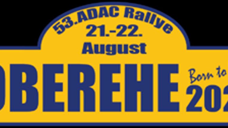 Blechschild mit dem Schriftzug 53. ADAC Rallye Oberehe
