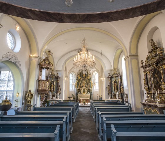Barokke kerk Saffig interieur, © Kappest/Vulkanregion Laacher See