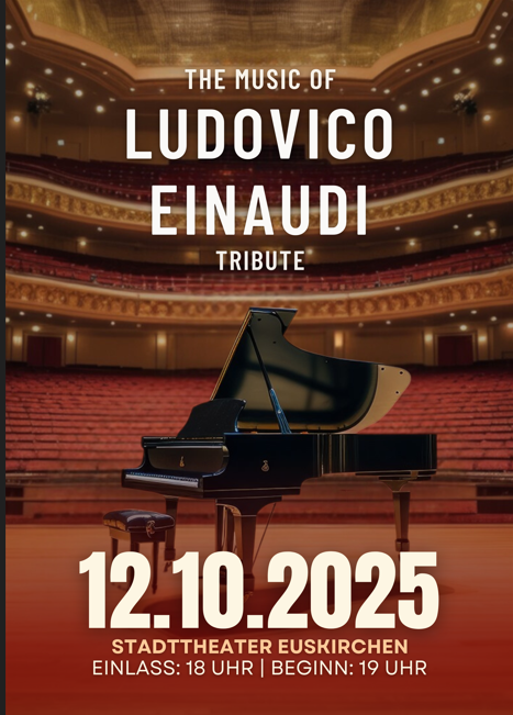 Affiche voor het concert met zwarte vleugel