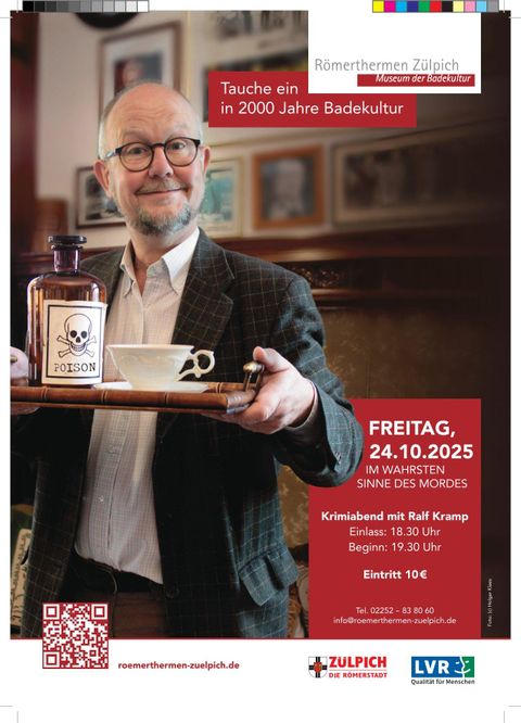 Affiche de la manifestation avec photo portrait de l'auteur Ralf Kramp