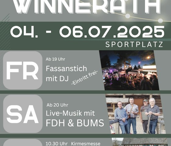 Plakat Kirmes in Winnerath, © Dorfgemeinschaft Winnerath