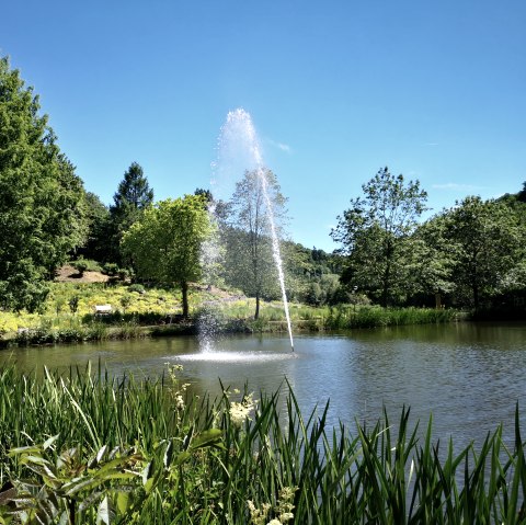 Jet d'eau dans le parc thermal de Daun, © GesundLand Vulkaneifel
