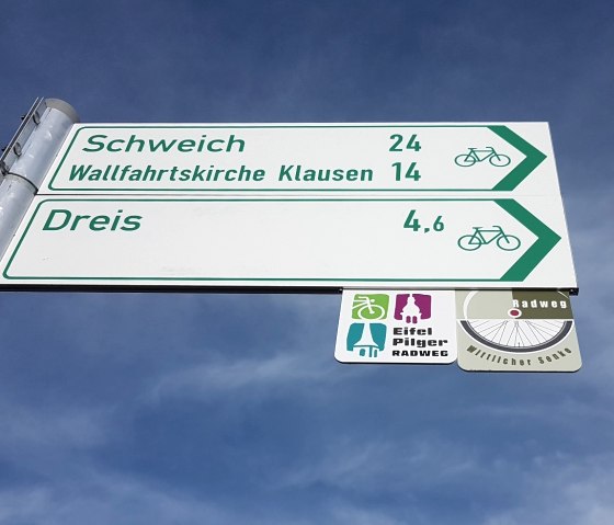 Marking along the Eifel Pilgrims' Cycle Route, © Tourist-Information-Wittlich-Stadt-Land
