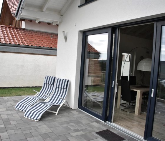 Directe toegang tot het terras via de woonkamer