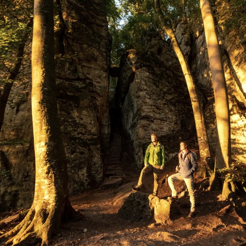 Sunrise in the rocky Devil's Gorge, © Eifel Tourismus GmbH, Dominik Ketz