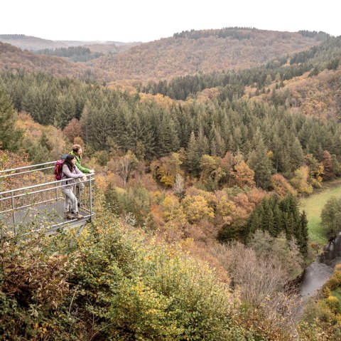 Blick ins Tal von Aussichtsplattform Burgberg, © Eifel Tourismus GmbH, Dominik Ketz