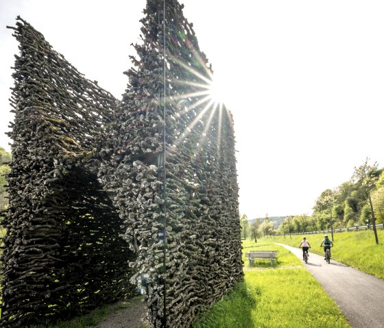 Wijnpoort op het Sauer-fietspad bij Minden, © Eifel Tourismus GmbH, Dominik Ketz